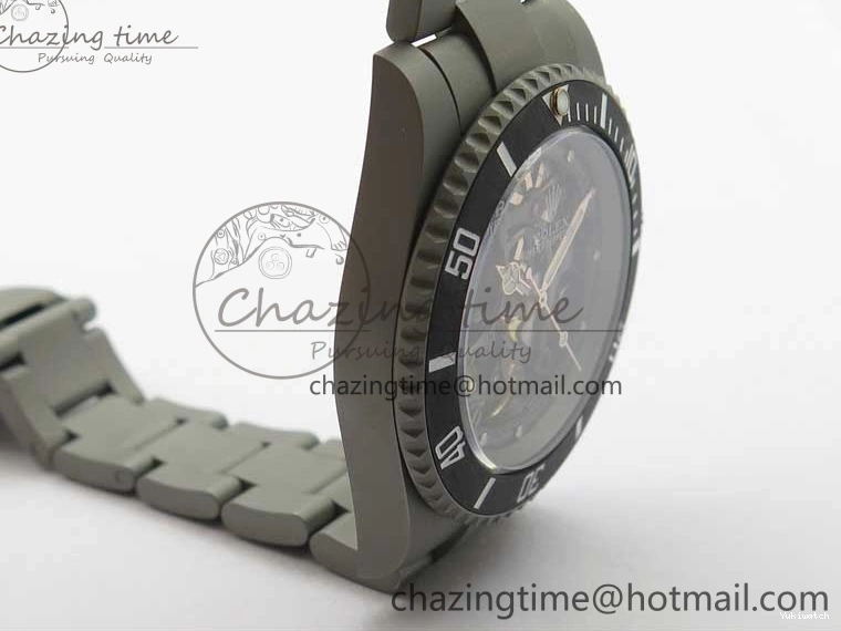 116610 Bezel Skeleton DIal Best Sandblasted Edition on ROF Andrea Submariner Carbon SA3130 Pirlo 0308